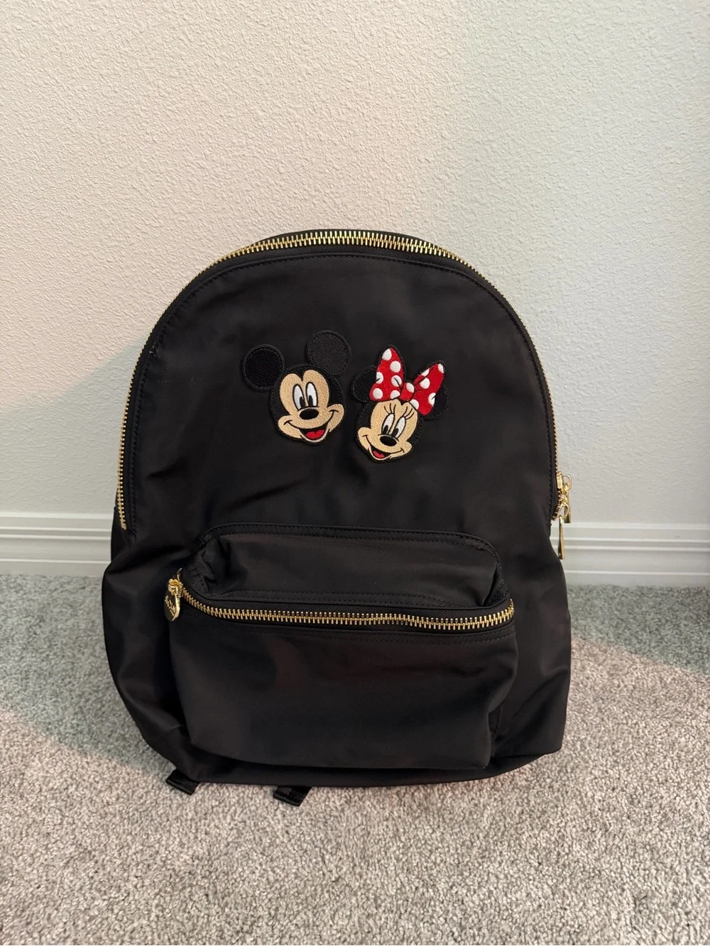 Stoney Clover Lane Black Mickey & Minnie Mini Backpack